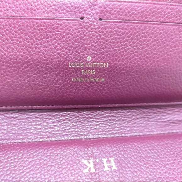 Louis Vuitton Monogram Empreinte Leather Full Zippy Wallet – Fuchsia / Purple - Picture 5 of 9